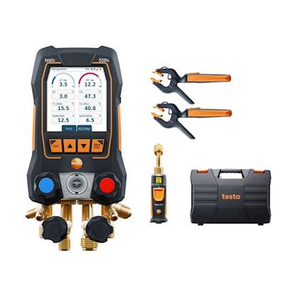 Testo 558S - Digitale 4-weg manifold met klemmen (set)